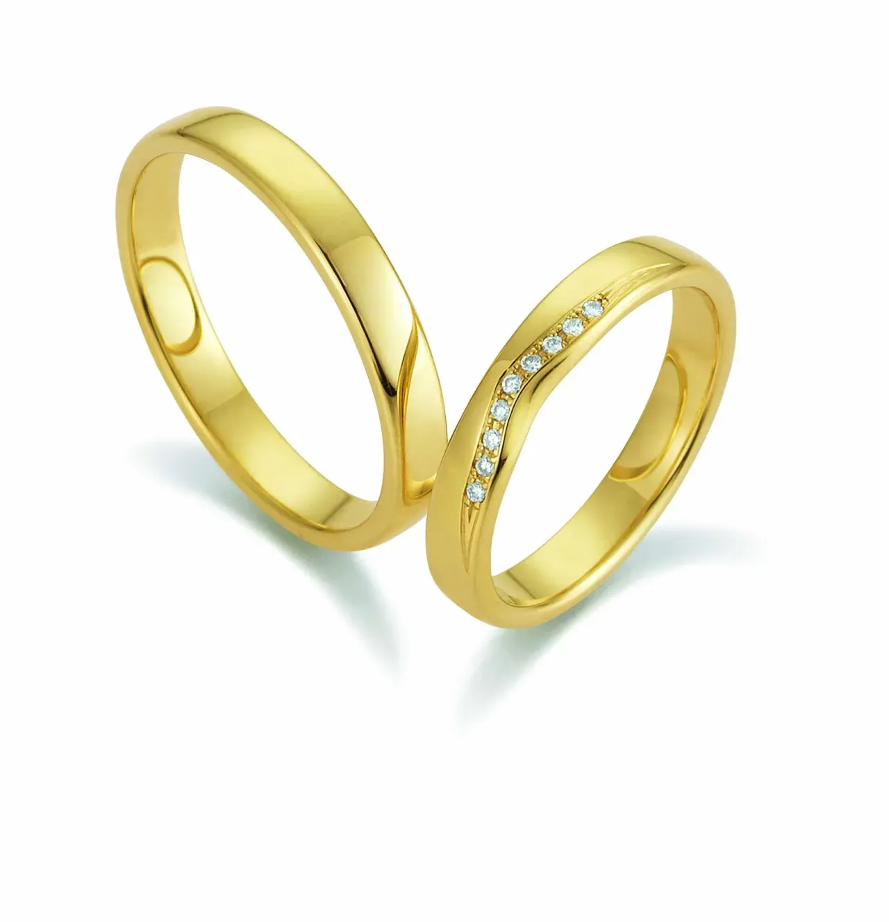 Gelbgoldene Eheringe von Gerstner GER-084