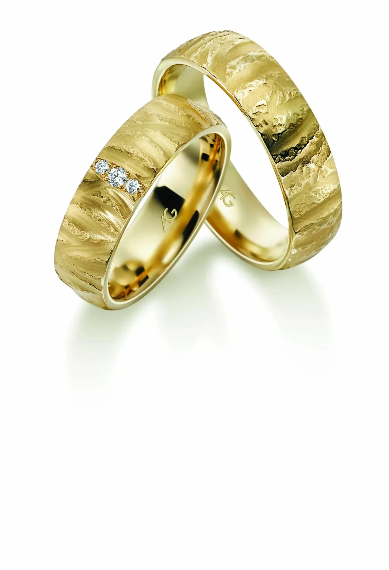 Gelbgoldene Eheringe von Gerstner GER-054