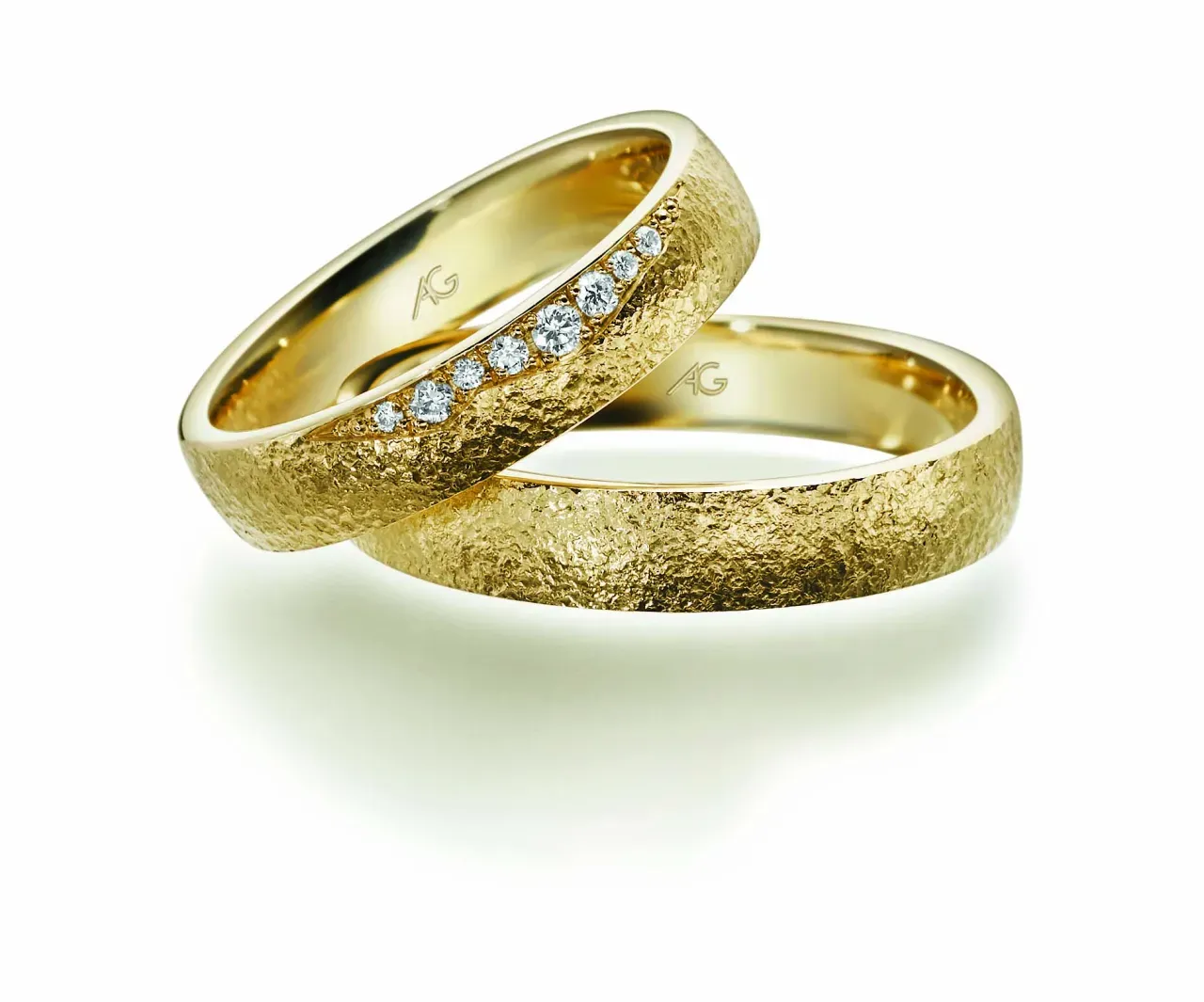 Gelbgoldene Eheringe von Gerstner GER-058